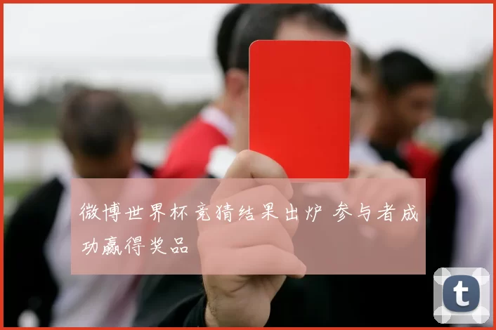 微博世界杯竞猜结果出炉 参与者成功赢得奖品